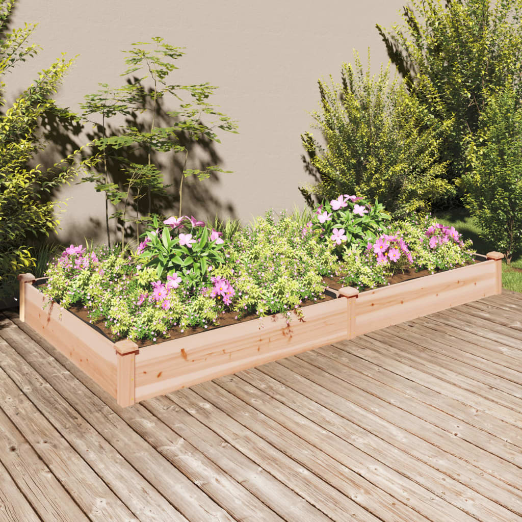 vidaXL Garden Raised Bed with Liner 94.5x47.2x9.8 Solid Wood Fir
