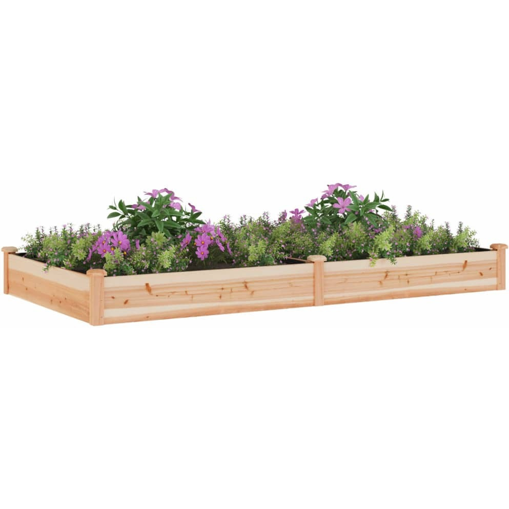 vidaXL Garden Raised Bed with Liner 94.5x47.2x9.8 Solid Wood Fir