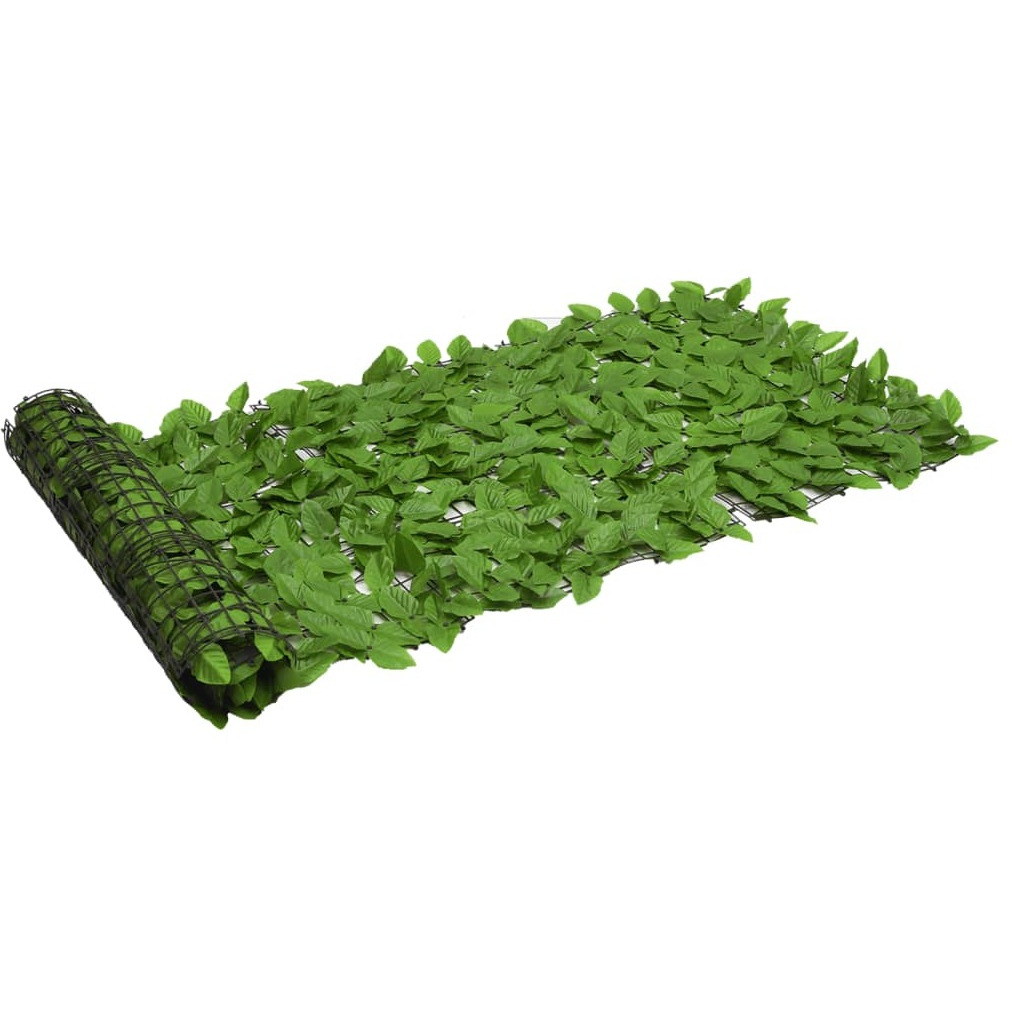 vidaXL Balcony Privacy Screen with Green Leaves 236.2x29.5