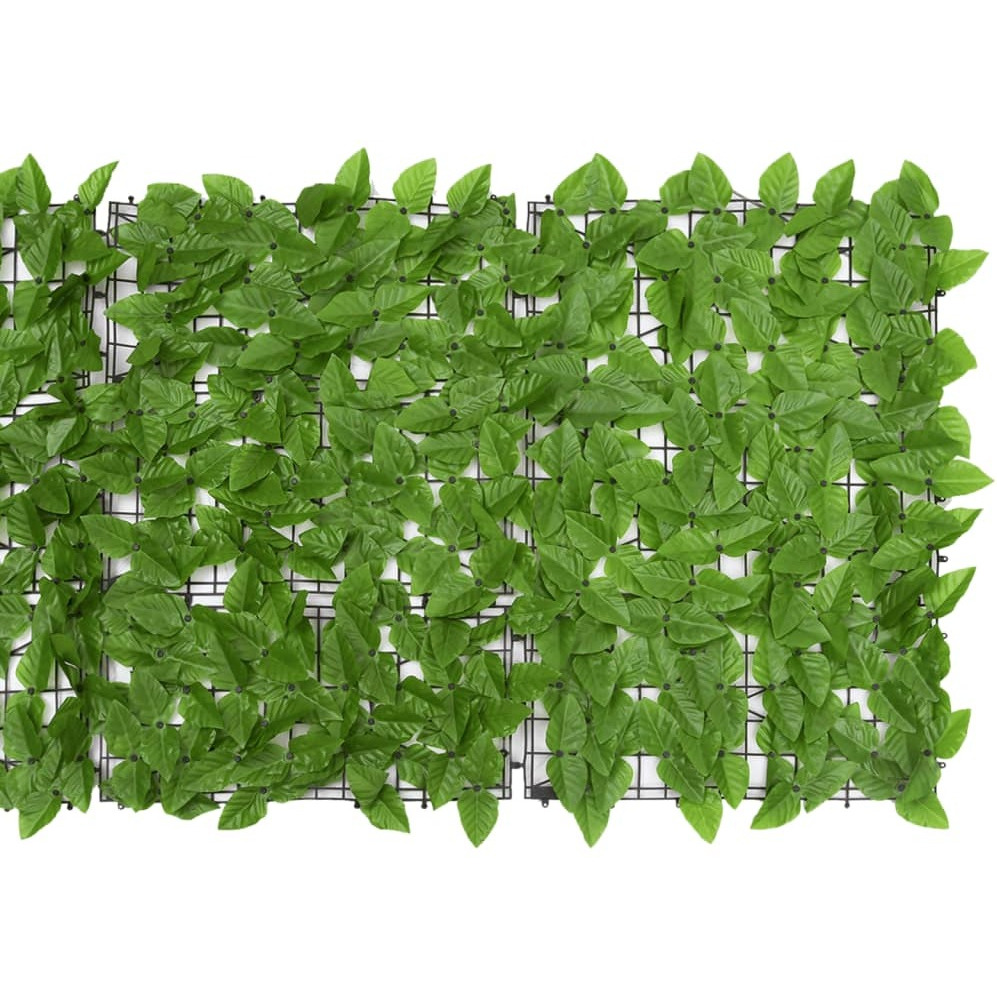 vidaXL Balcony Privacy Screen with Green Leaves 236.2x29.5
