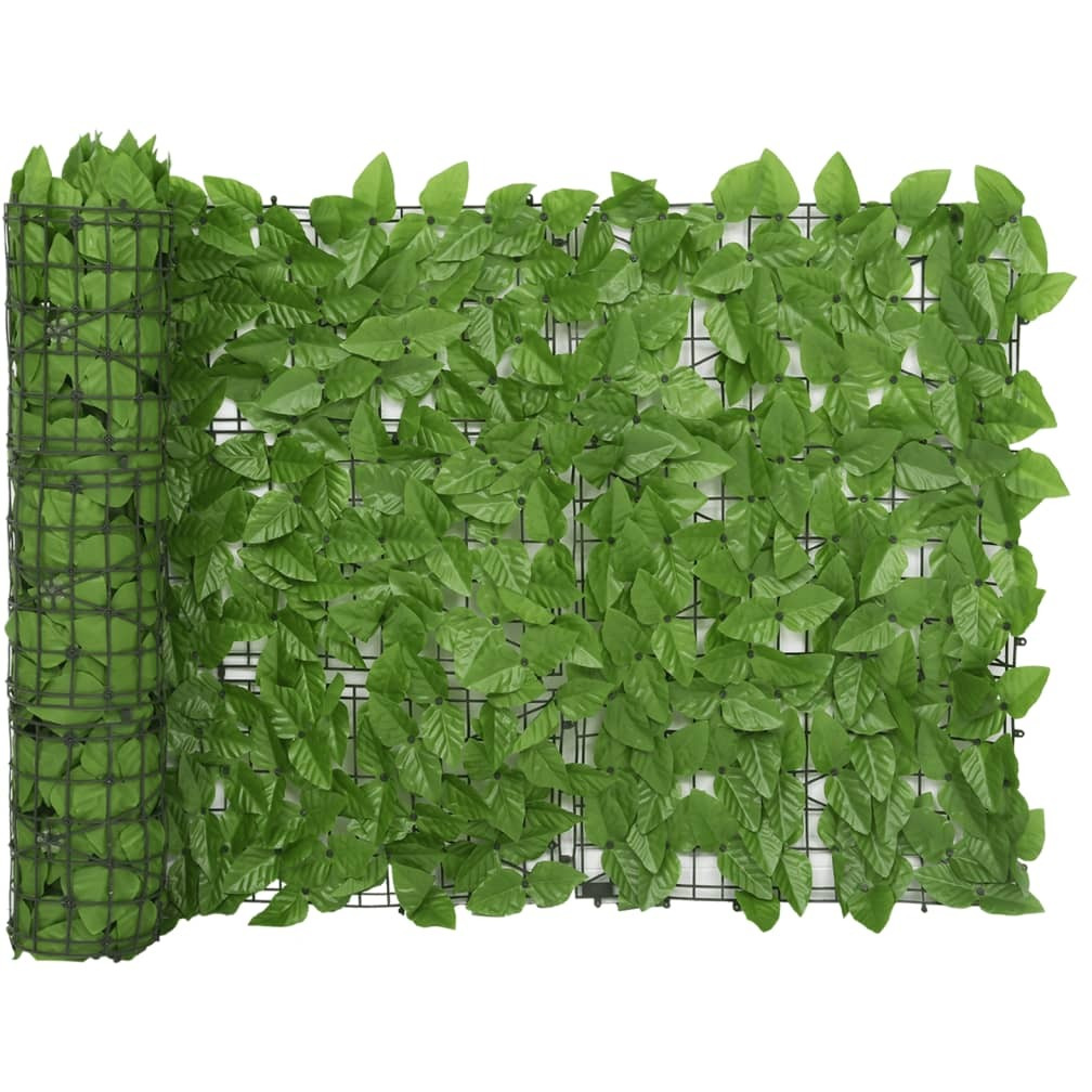 vidaXL Balcony Privacy Screen with Green Leaves 236.2x29.5