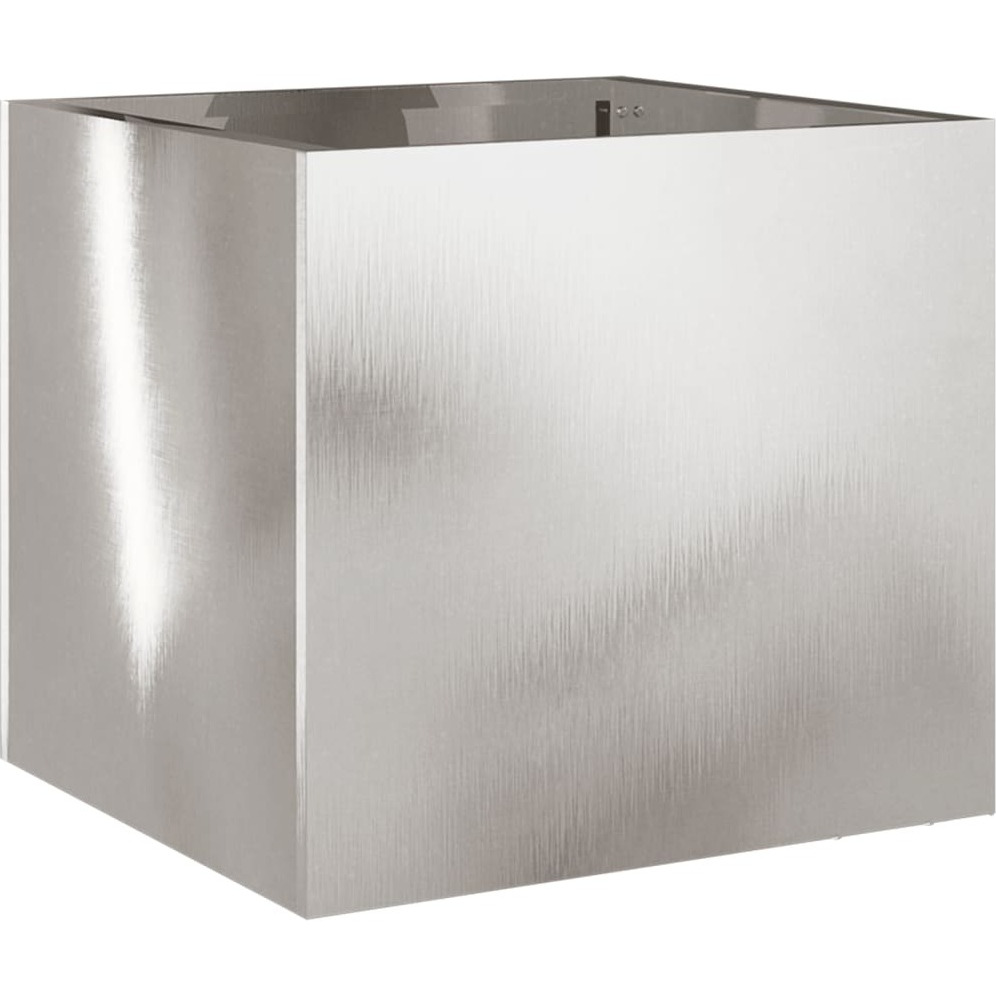 vidaXL Planter Silver 12.6x11.8x11.4 Stainless Steel