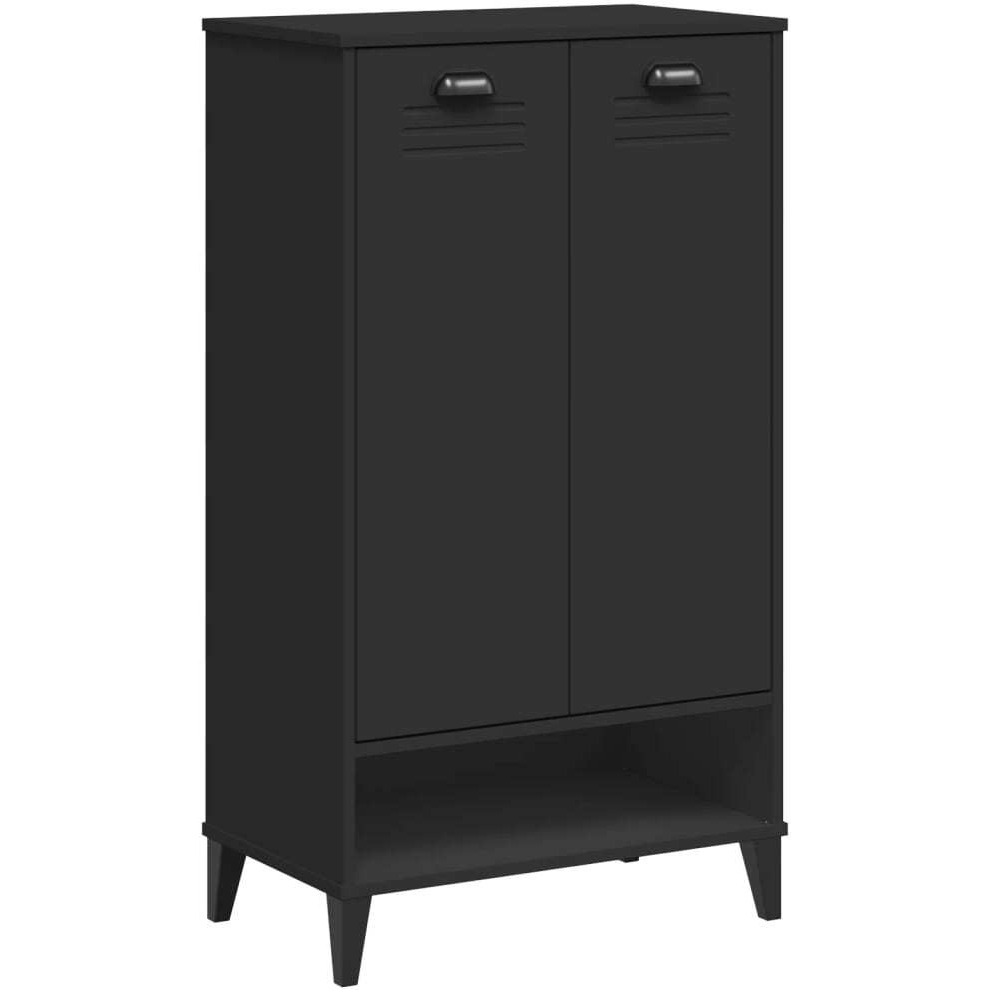 vidaXL Shoe Cabinet VIKEN Black Engineered Wood