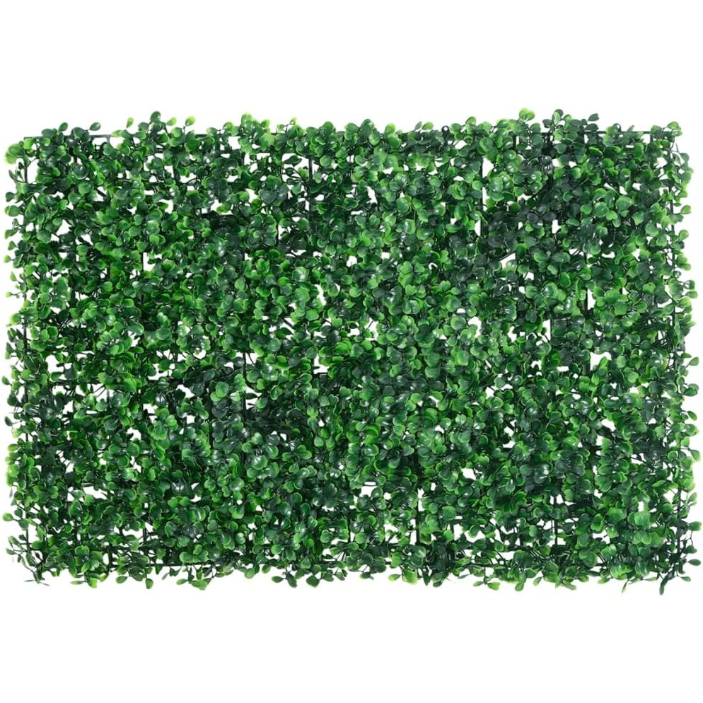 vidaXL Artificial Shrub Leaf Fence24 pcs Green 15.7x23.6