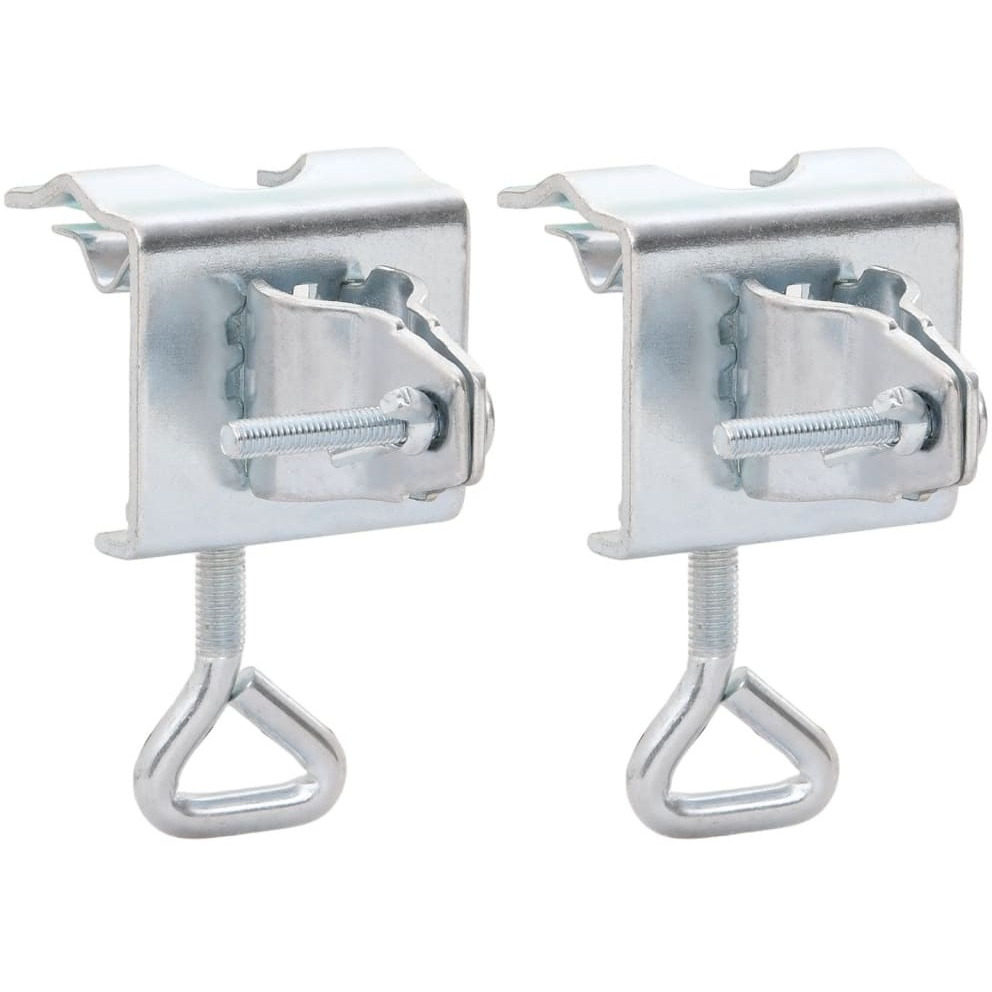 vidaXL Umbrella Clamps for Balcony 2 pcs 1.3 Galvanized Steel