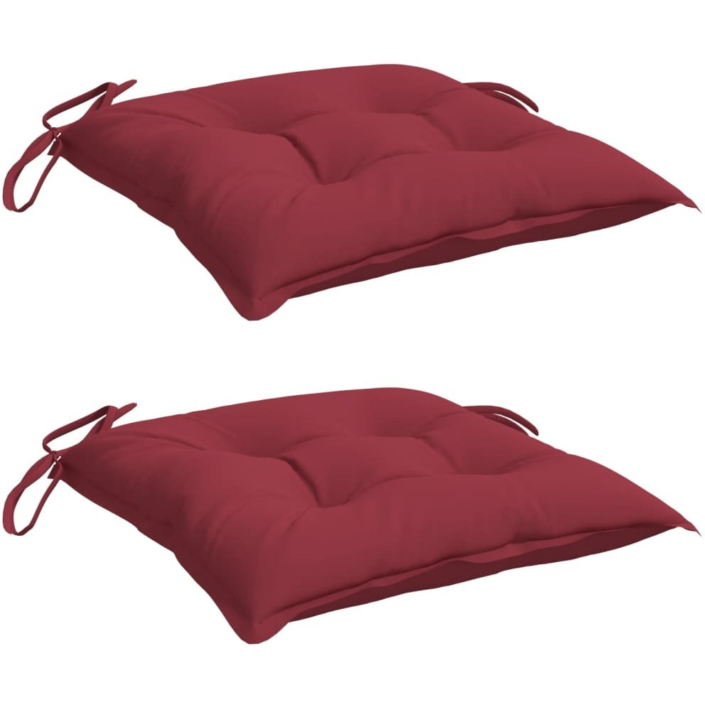 vidaXL Pallet Cushions 2 pcs Wine Red 19.7x19.7x2.8 Oxford Fabric