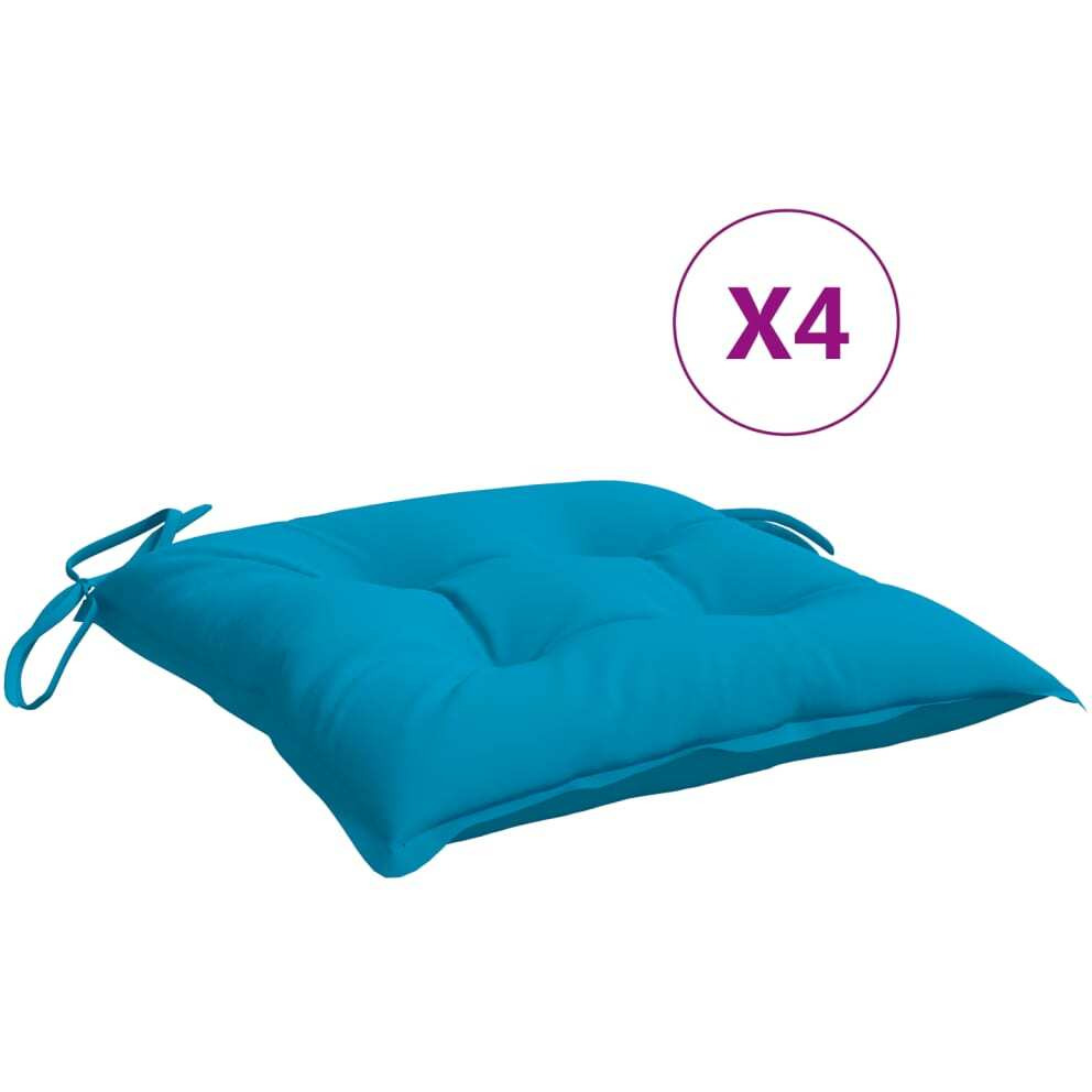 vidaXL Pallet Cushions 4 pcs Light Blue 19.7x19.7x2.8 Oxford Fabric