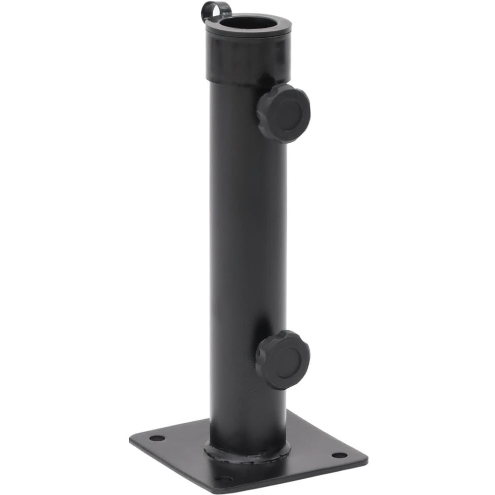 vidaXL Parasol Base for 1.5/1.9 Pole Matt Black Steel