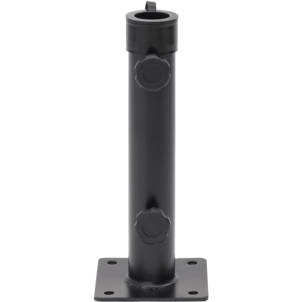 vidaXL Parasol Base for 1.5/1.9 Pole Matt Black Steel