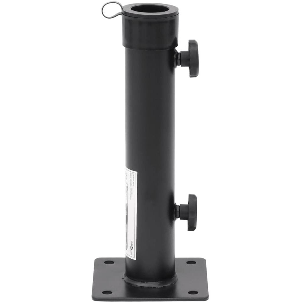vidaXL Parasol Base for 1.5/1.9 Pole Matt Black Steel