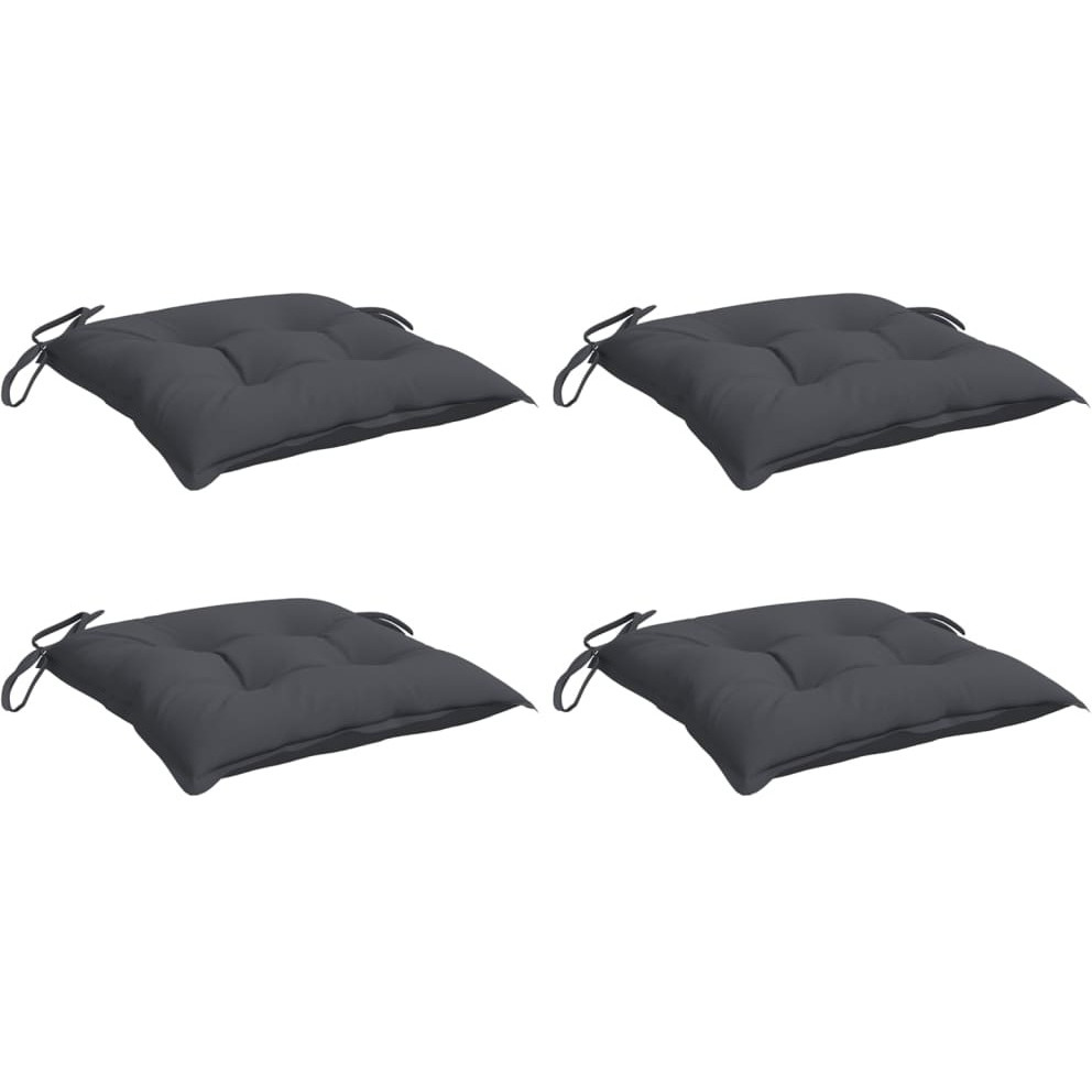 vidaXL Chair Cushions 4 pcs Anthracite 15.7x15.7x2.8 Oxford Fabric