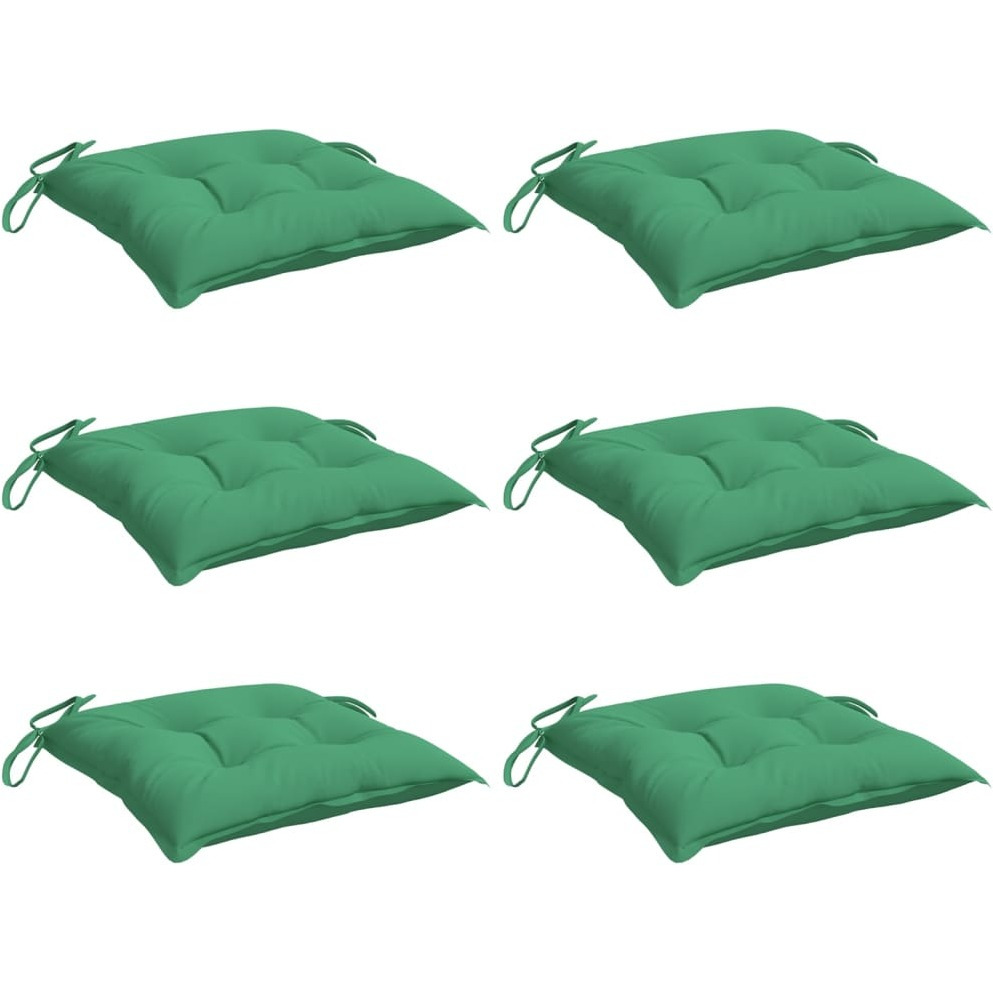 vidaXL Pallet Cushions 6 pcs Green 19.7x19.7x2.8 Oxford Fabric