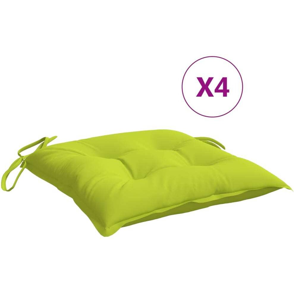 vidaXL Pallet Cushions 4 pcs Bright Green 19.7x19.7x2.8 Oxford Fabric