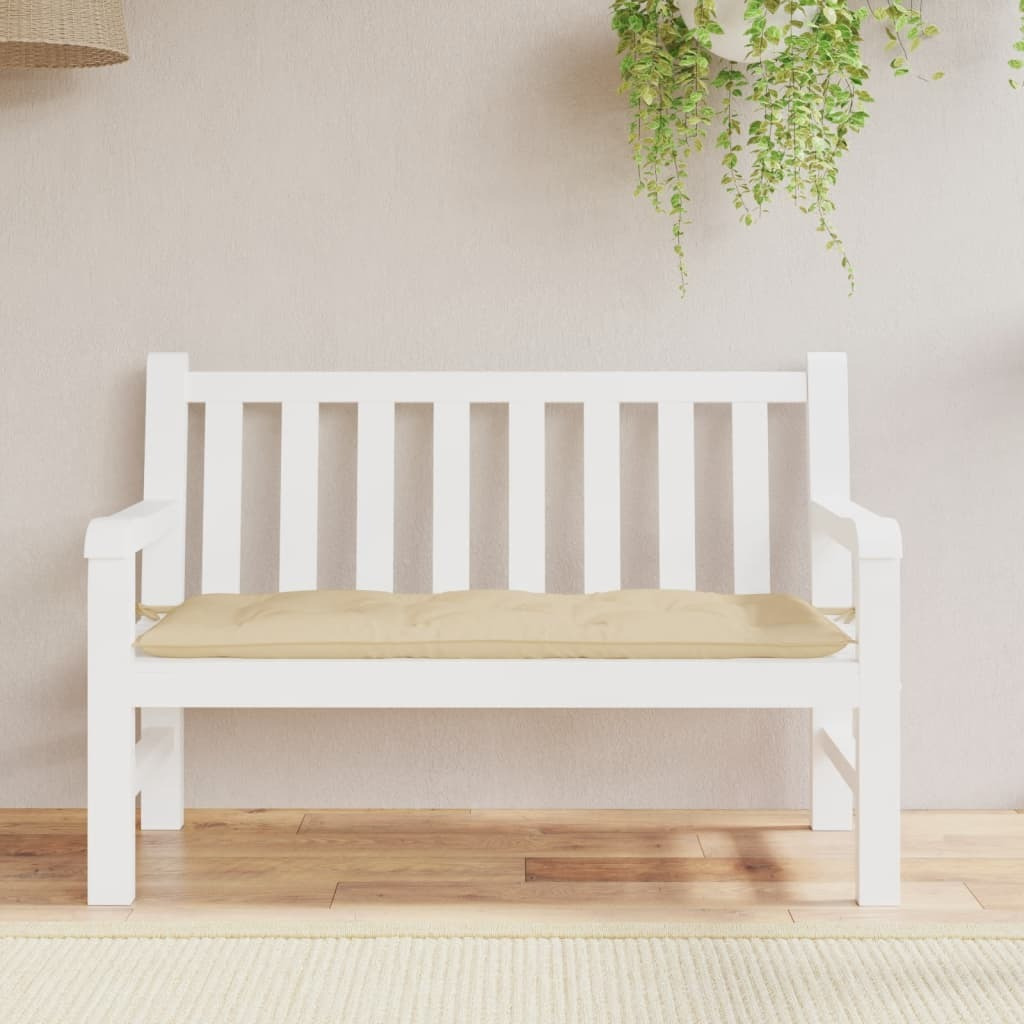 vidaXL Garden Bench Cushion Beige 47.2x19.7x2.8 Oxford Fabric