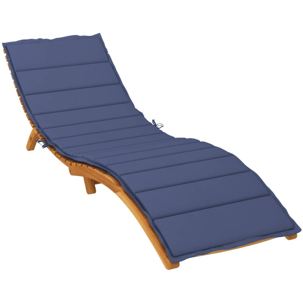 vidaXL Sun Lounger Cushion Navy Blue Oxford Fabric