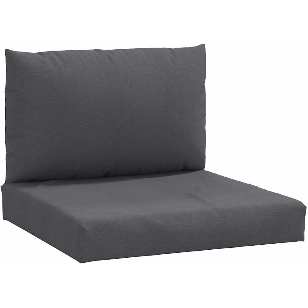 vidaXL Pallet Cushions 2 pcs Melange Anthracite Fabric