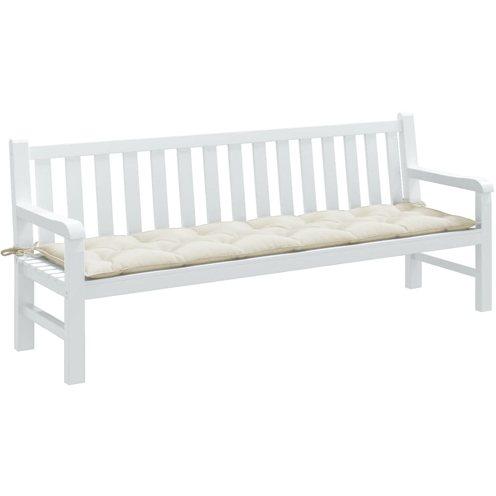 vidaXL Garden Bench Cushion Melange Cream 78.7x19.7x2.8 Fabric