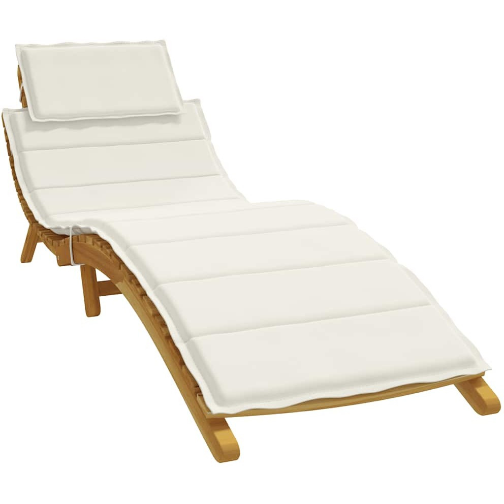 vidaXL Sun Lounger Cushion Melange Cream 73.2x22.8x1.2 Fabric