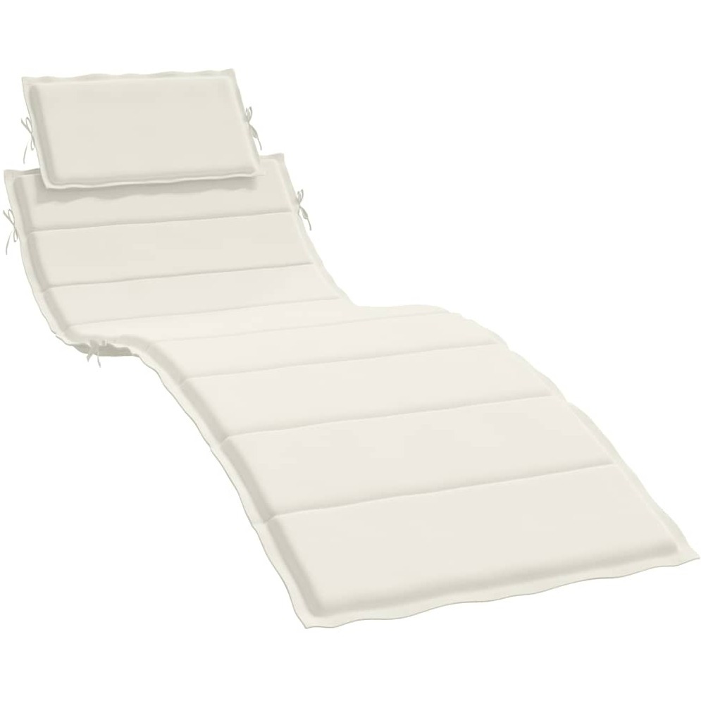 vidaXL Sun Lounger Cushion Melange Cream 73.2x22.8x1.2 Fabric