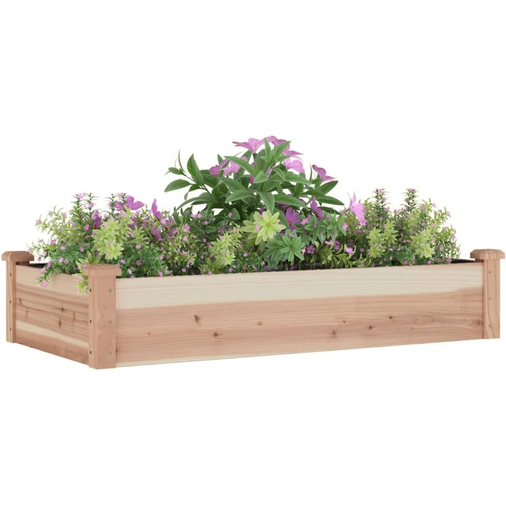 vidaXL Garden Raised Bed with Liner 47.2x23.6x9.8 Solid Wood Fir