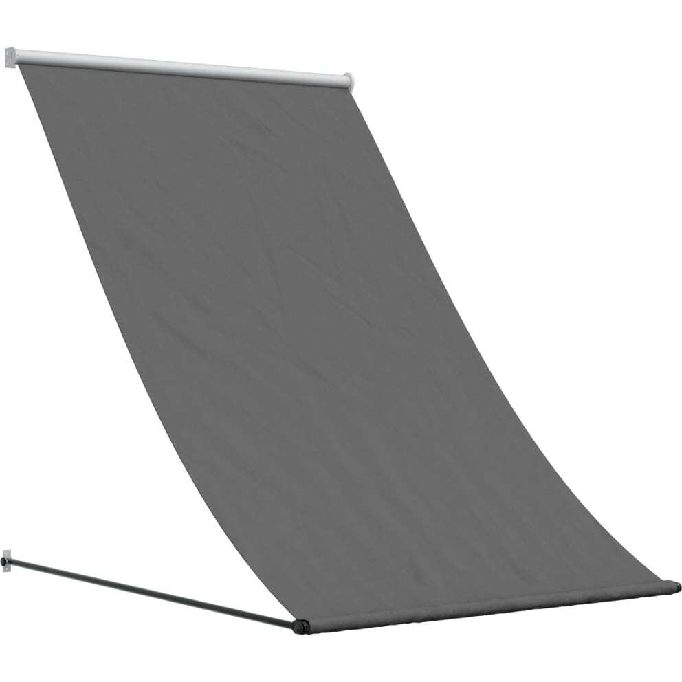 vidaXL Retractable Awning Anthracite 59.1x59.1 Fabric and Steel