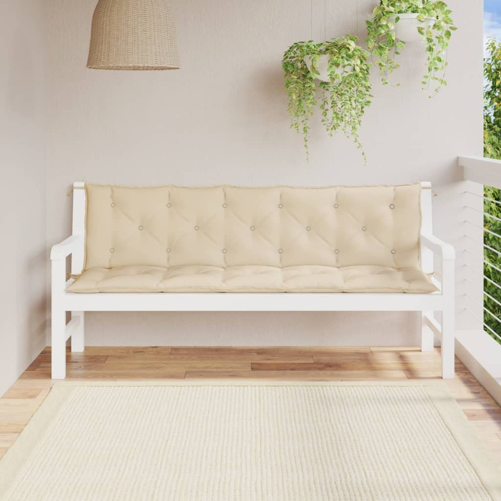 vidaXL Garden Bench Cushions 2 pcs Beige 70.9x19.7x2.8 Oxford Fabric