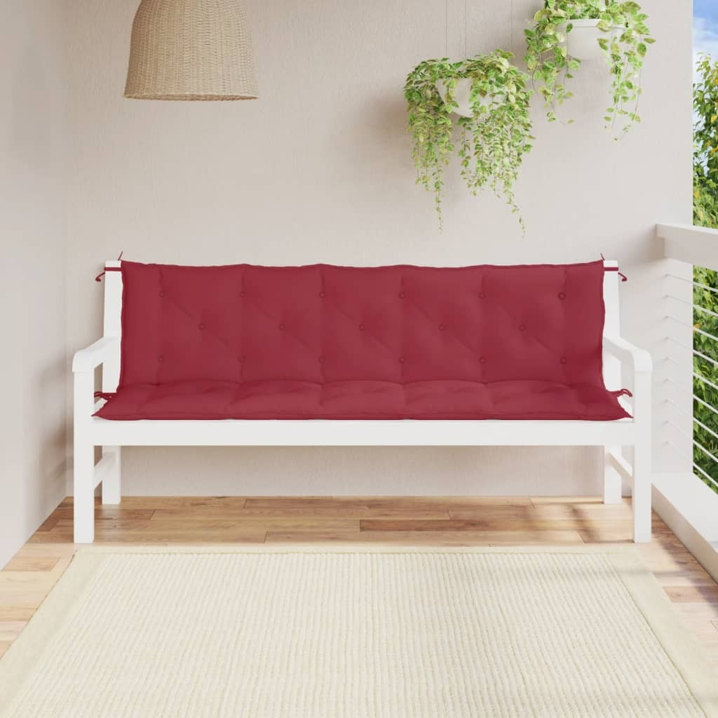 vidaXL Garden Bench Cushions 2 pcs Wine Red 70.9x19.7x2.8 Oxford Fabric