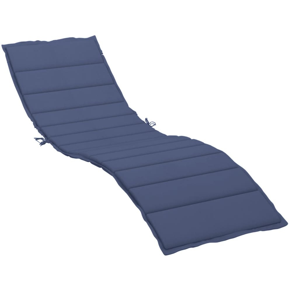 vidaXL Sun Lounger Cushion Navy Blue Oxford Fabric