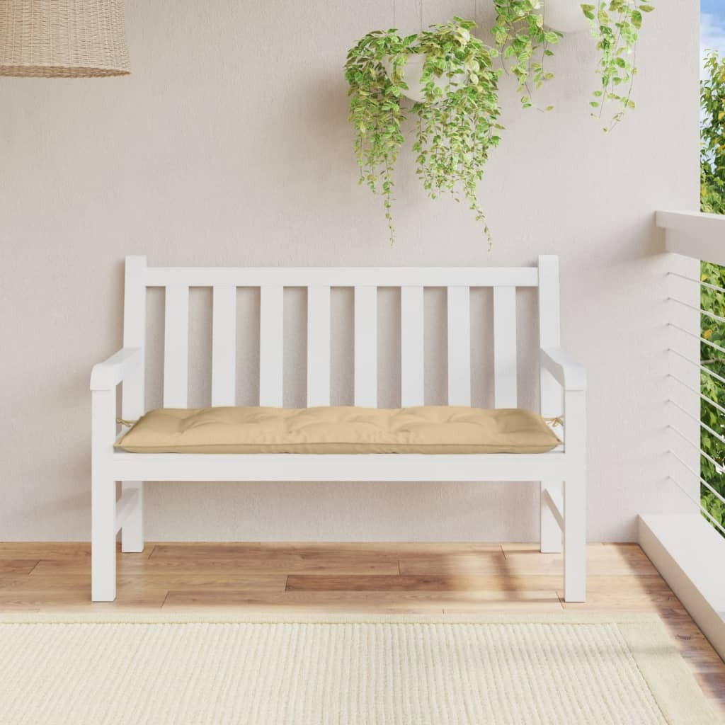 vidaXL Garden Bench Cushion Melange Beige 47.2x19.7x2.8 Fabric