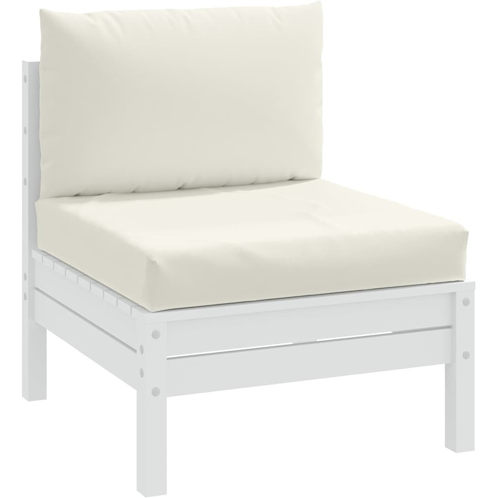 vidaXL Pallet Cushions 2 pcs Melange Cream Fabric