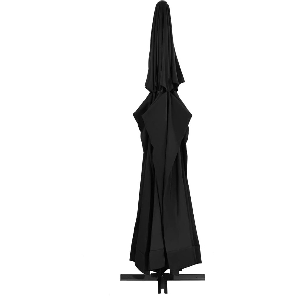 vidaXL Outdoor Parasol with Aluminum Pole 196.9 Black