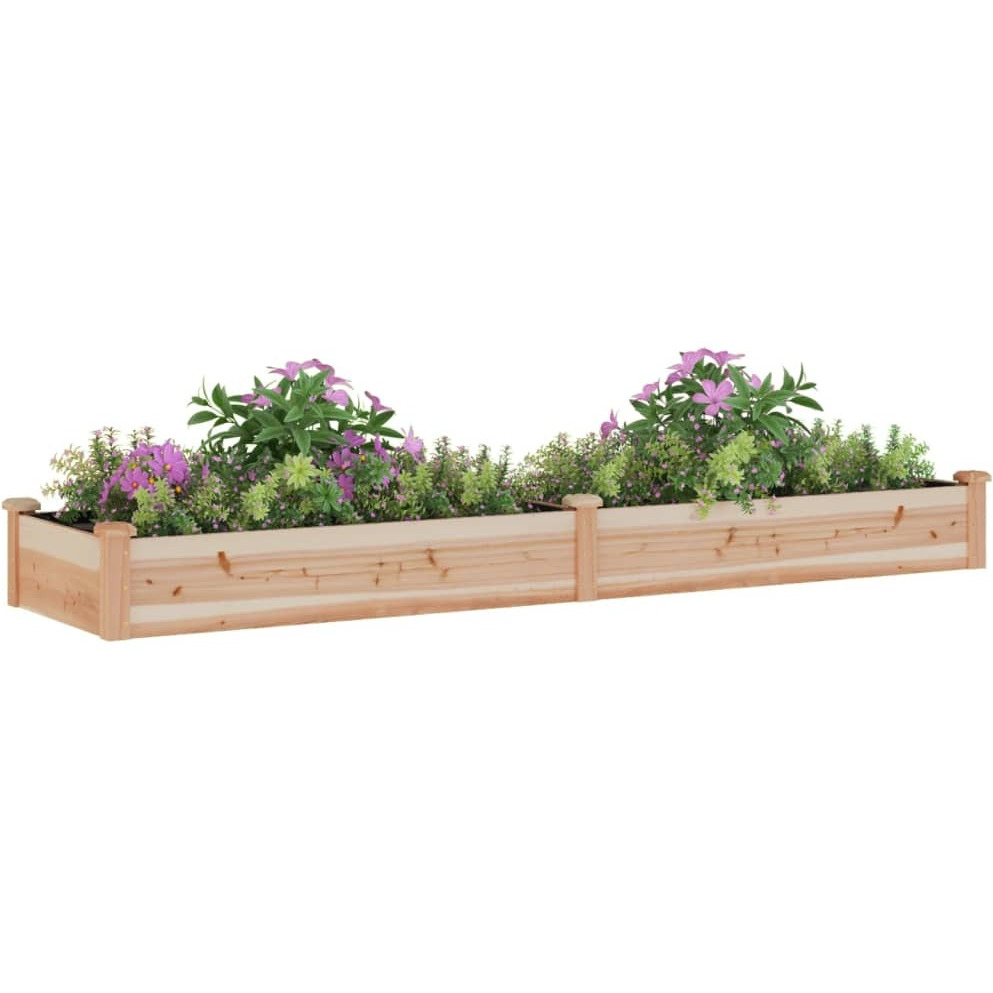 vidaXL Garden Raised Bed with Liner 94.5x23.6x9.8 Solid Wood Fir
