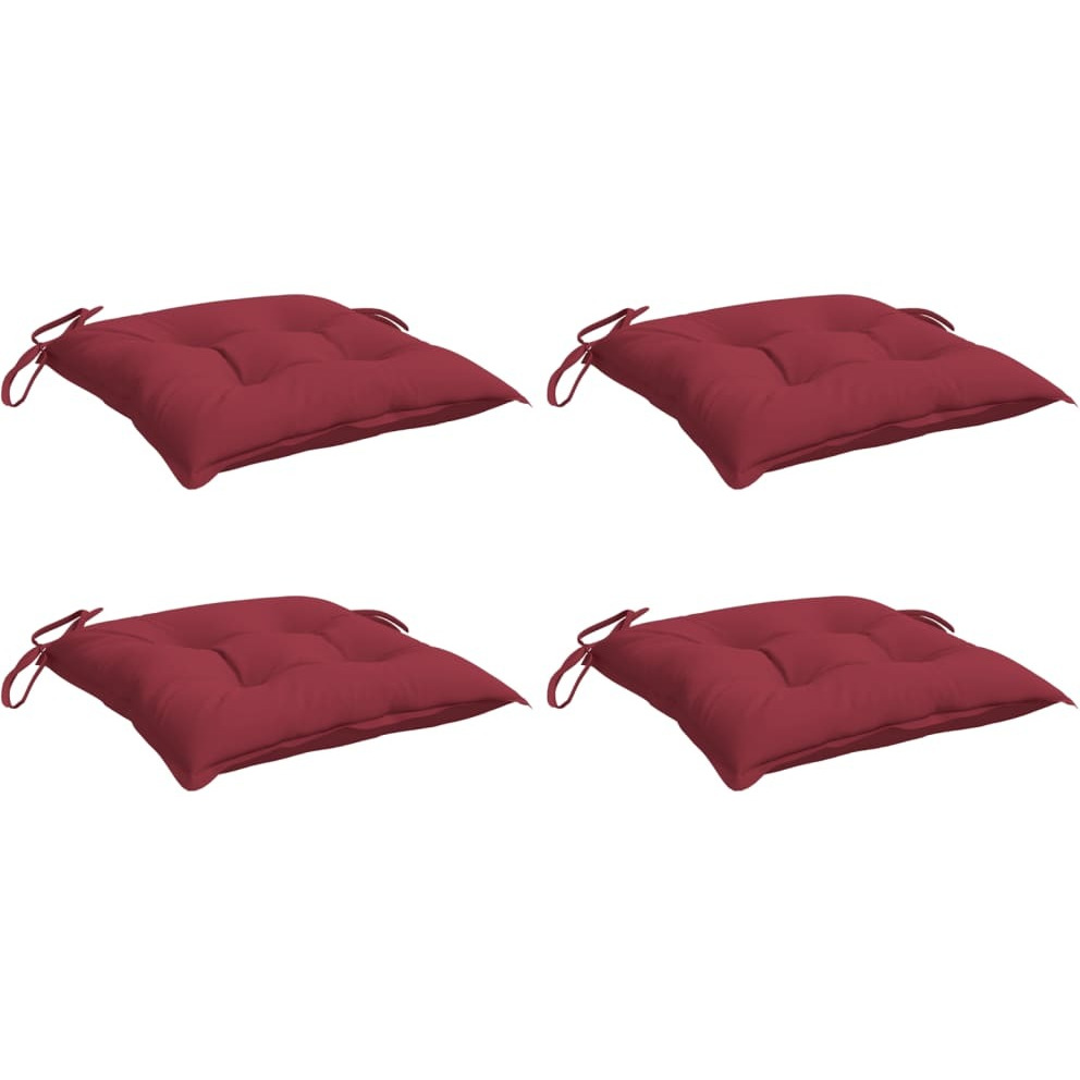 vidaXL Pallet Cushions 4 pcs Wine Red 19.7x19.7x2.8 Oxford Fabric