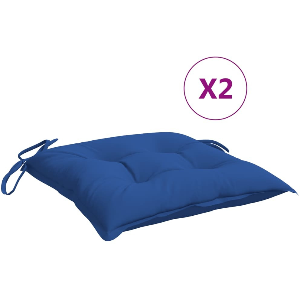 vidaXL Pallet Cushions 2 pcs Blue 19.7x19.7x2.8 Oxford Fabric