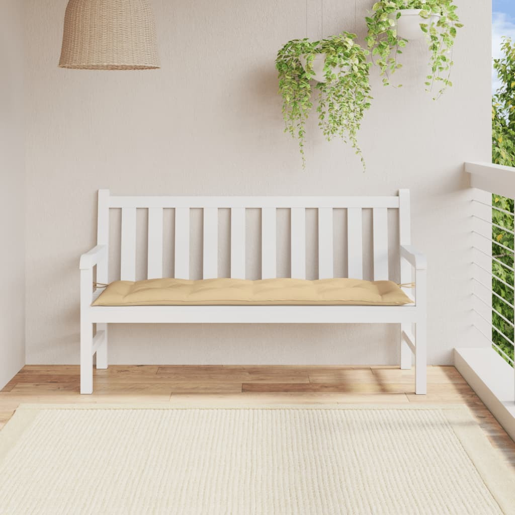 vidaXL Garden Bench Cushion Melange Beige 59.1x19.7x2.8 Fabric
