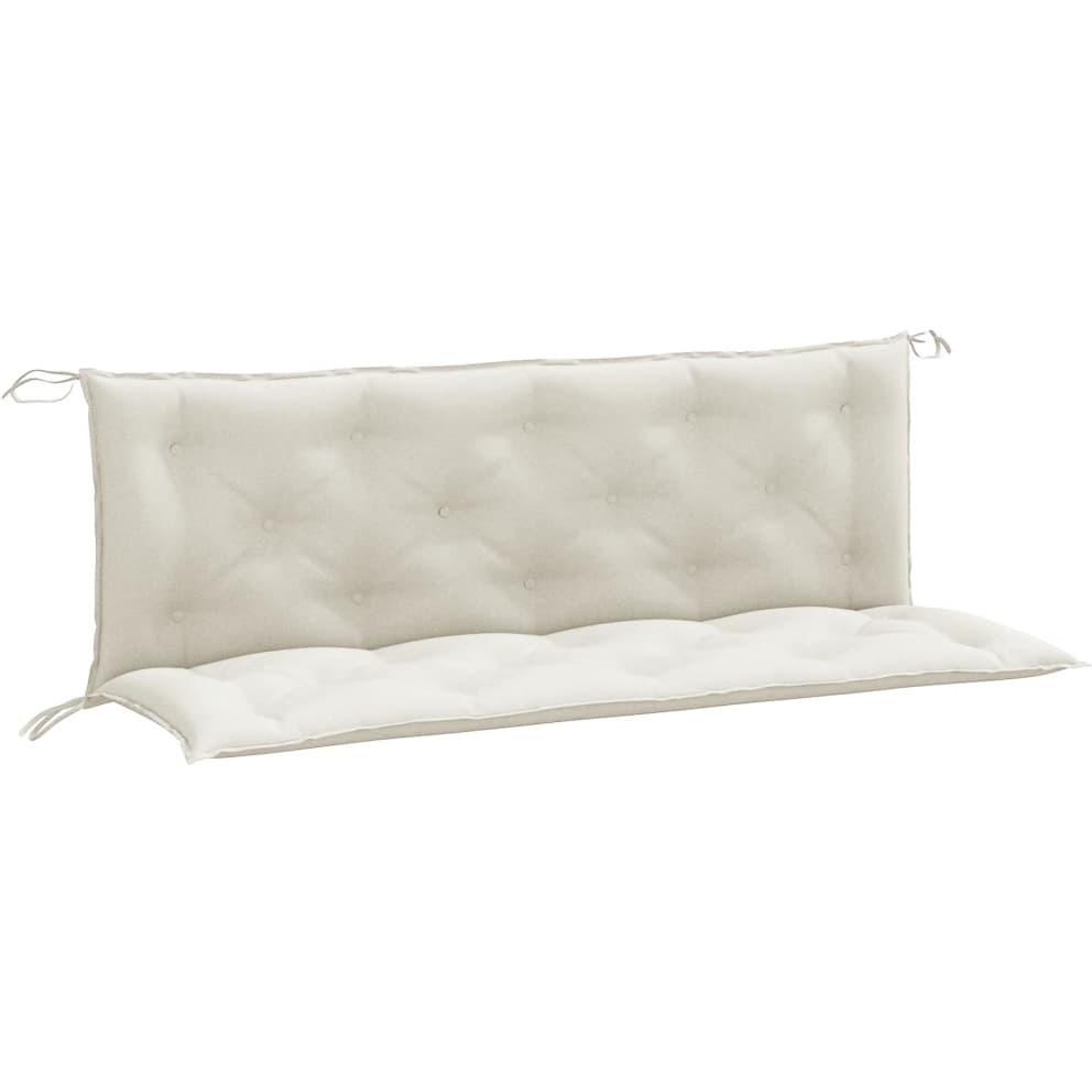 vidaXL Garden Bench Cushions 2 pcs Melange Cream 59.1x19.7x2.8 Fabric