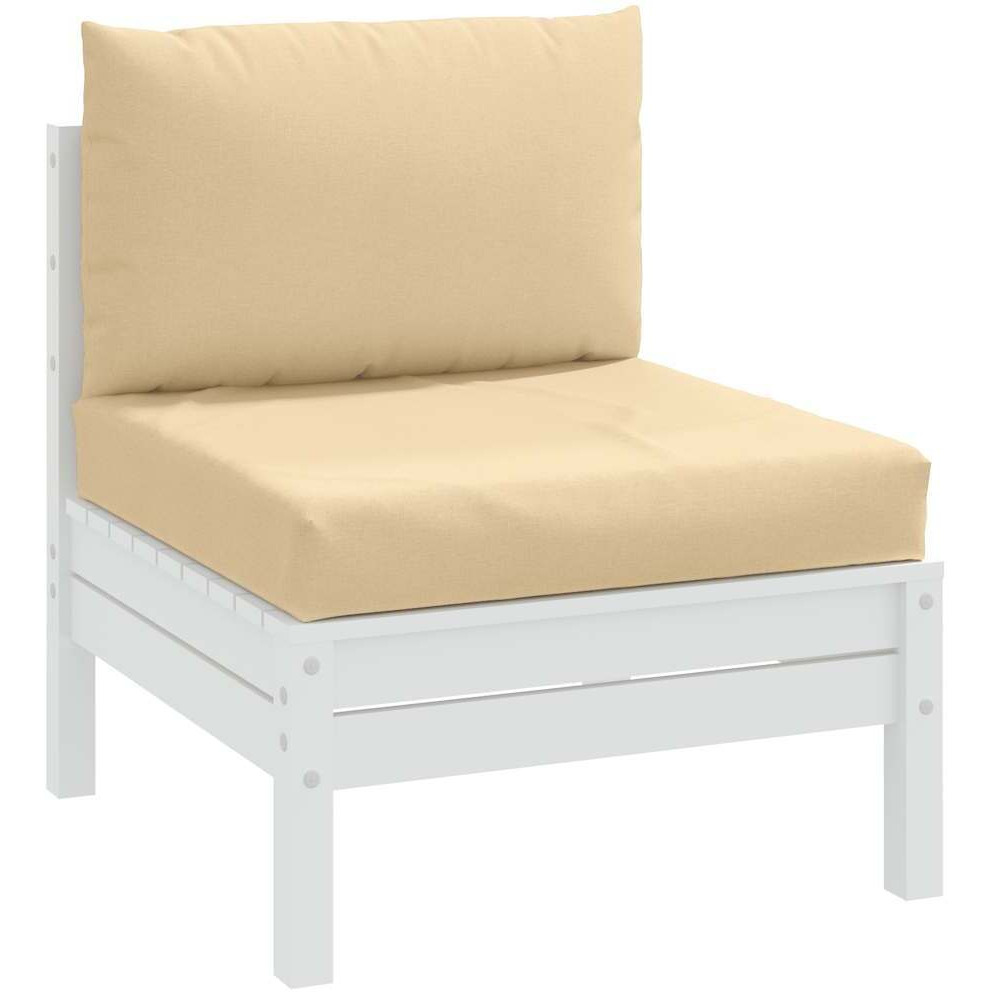 vidaXL Pallet Cushions 2 pcs Melange Beige Fabric