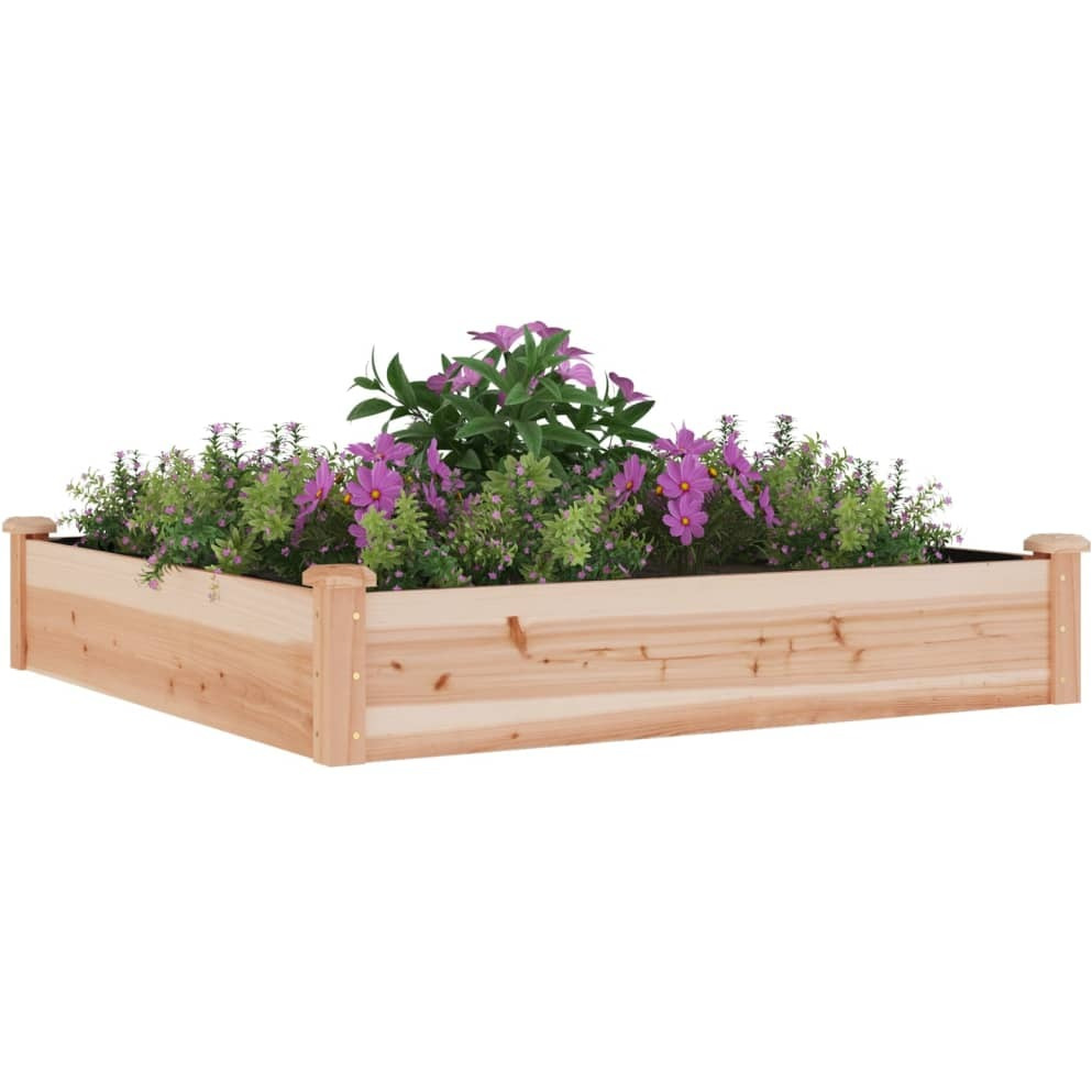 vidaXL Garden Raised Bed with Liner 47.2x47.2x9.8 Solid Wood Fir