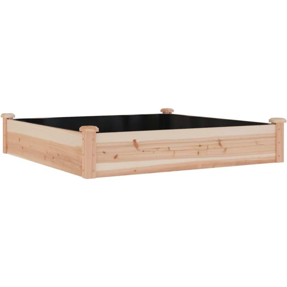 vidaXL Garden Raised Bed with Liner 47.2x47.2x9.8 Solid Wood Fir