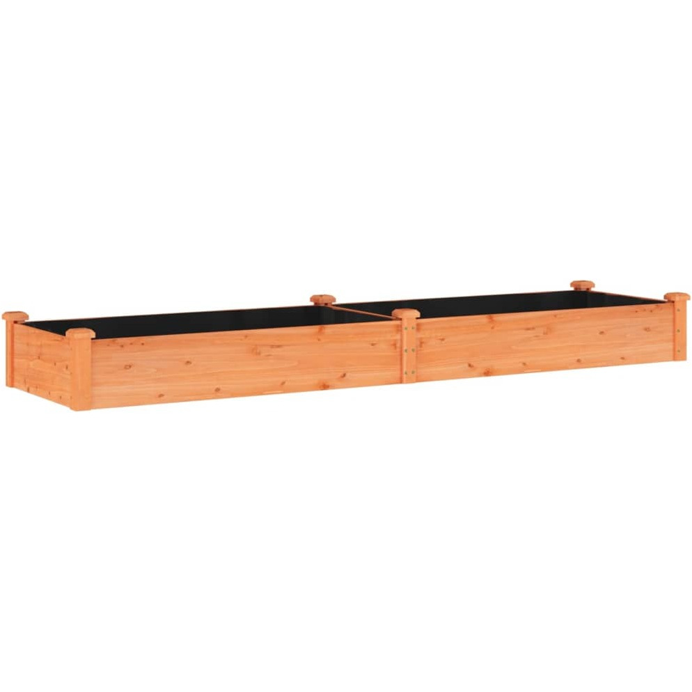 vidaXL Garden Raised Bed with Liner Brown 94.5x23.6x9.8 Solid Wood Fir