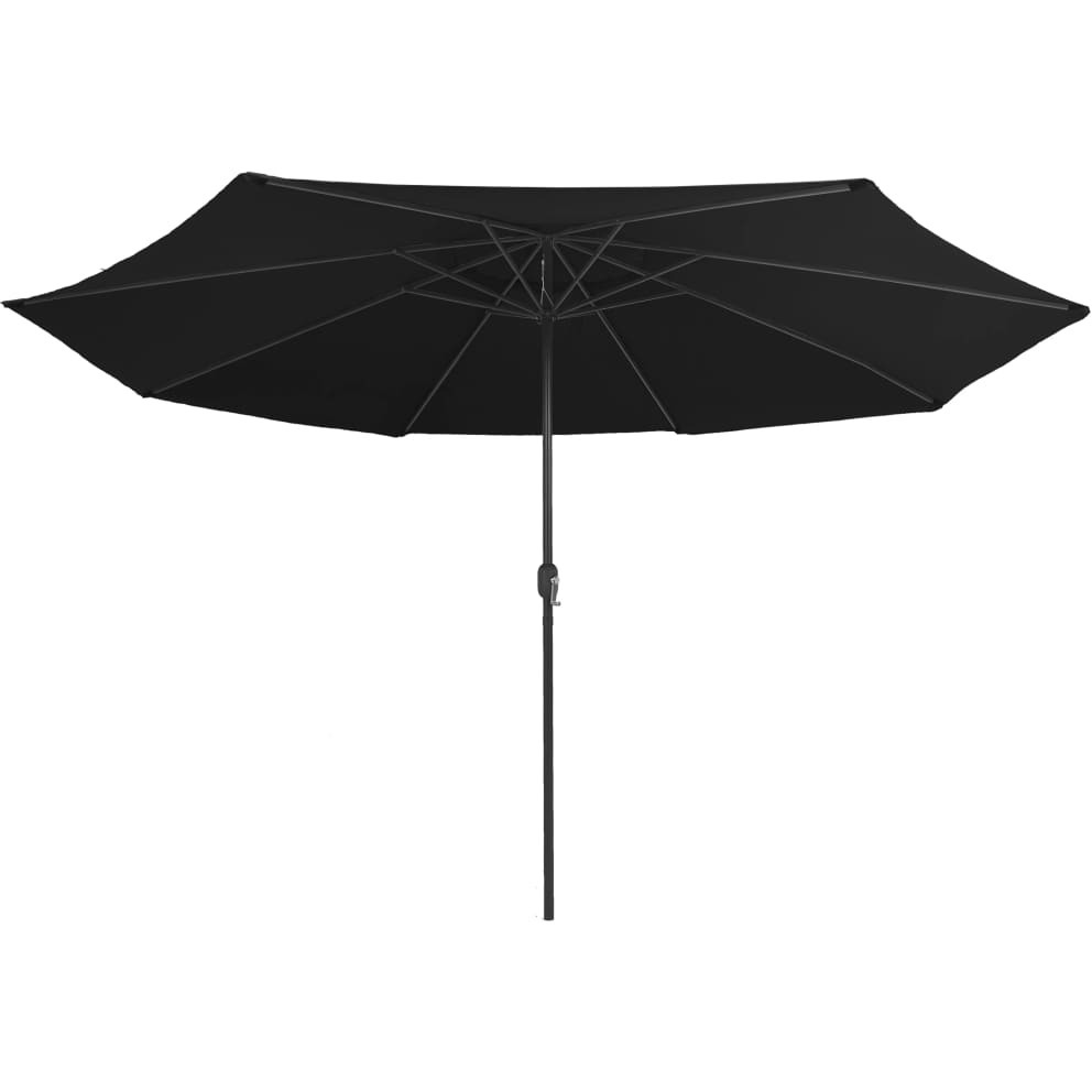 vidaXL Outdoor Parasol with Metal Pole 153.5 Black