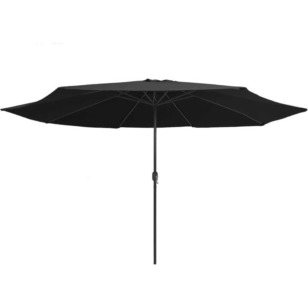 vidaXL Outdoor Parasol with Metal Pole 153.5 Black