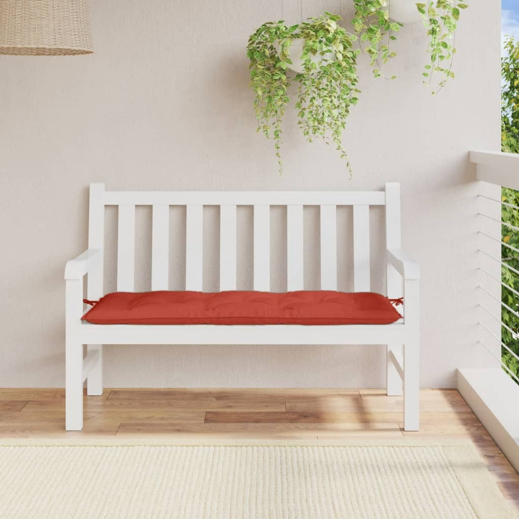 vidaXL Garden Bench Cushion Melange Red 47.2x19.7x2.8 Fabric