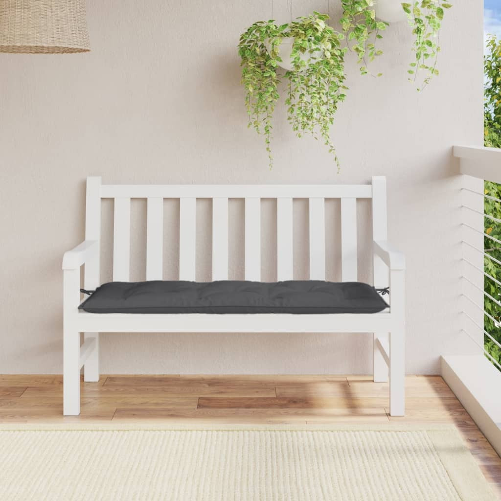 vidaXL Garden Bench Cushion Melange Anthracite 47.2x19.7x2.8 Fabric