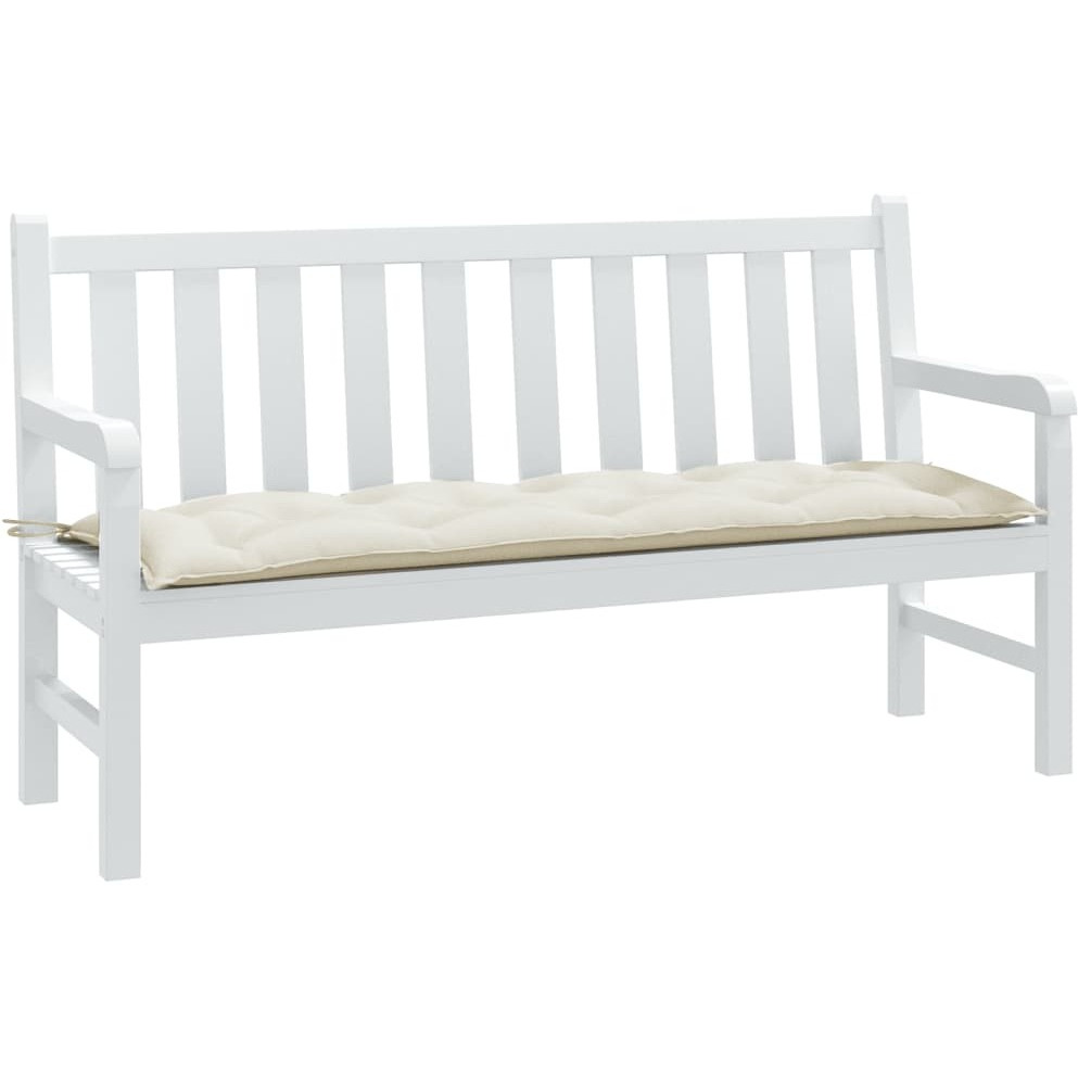 vidaXL Garden Bench Cushion Melange Cream 59.1x19.7x2.8 Fabric