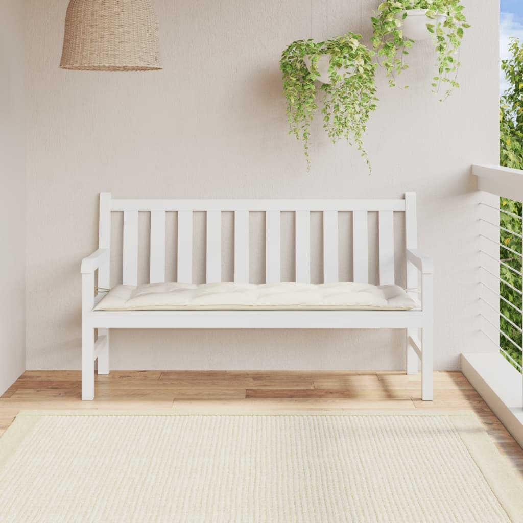 vidaXL Garden Bench Cushion Melange Cream 59.1x19.7x2.8 Fabric