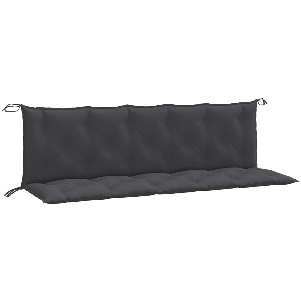 vidaXL Garden Bench Cushions 2 pcs Melange Anthracite 70.9x19.7x2.8 Fabric