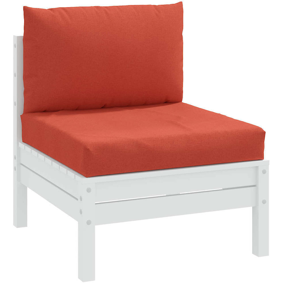 vidaXL Pallet Cushions 2 pcs Melange Red Fabric