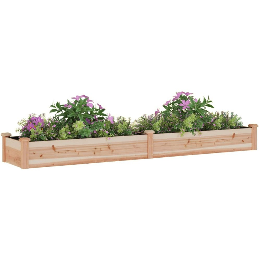 vidaXL Garden Raised Bed with Liner 94.5x17.7x9.8 Solid Wood Fir