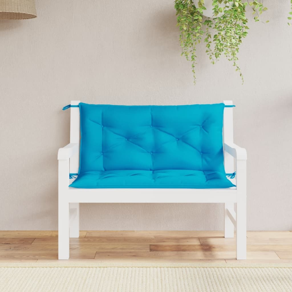 vidaXL Garden Bench Cushions 2 pcs Light Blue 39.4x19.7x2.8 Oxford Fabric